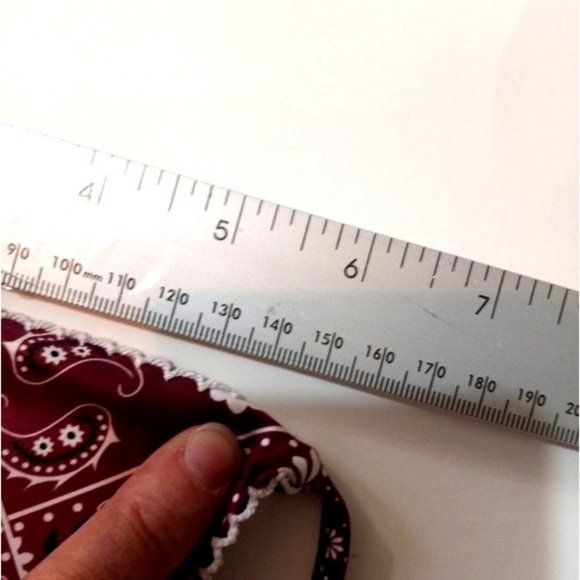 Agua Bendita, Itsy Bitsy Teeny Weeny Maroon & White Bandana String Bikini Top S - Picture 6 of 7